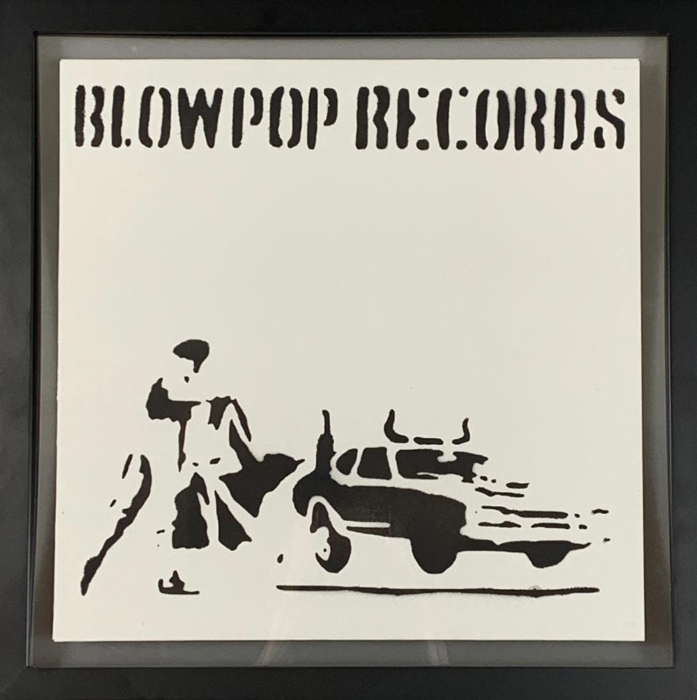 Sold Price: BANKSY 'BlowPop Records' Aerosol on Cardboard w/vinyl - April  5, 0119 9:00 AM PDT